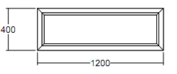 Окно глухое Veka WHS-60 400х1200 с подрамником