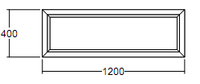Окно глухое Veka Softline 400х1200 с подрамником