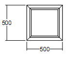 Окно глухое Veka WHS-60 500х500 с подрамником