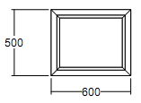 Окно глухое Veka WHS-60 500х600 с подрамником