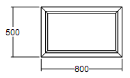 Окно глухое Veka Softline 500х800 с подрамником