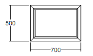 Окно глухое Veka WHS-60 500х700 с подрамником