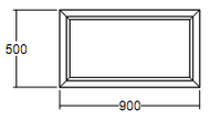 Окно глухое Veka WHS-60 500х900 с подрамником