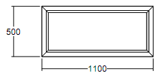 Окно глухое Veka WHS-60 500х1100 с подрамником