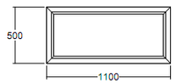 Окно глухое Veka Softline 500х1100 с подрамником