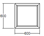 Окно глухое Veka WHS-60 600х600 с подрамником