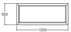 Окно глухое Veka WHS-60 500х1200 с подрамником