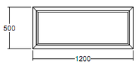 Окно глухое Veka WHS-60 500х1200 с подрамником