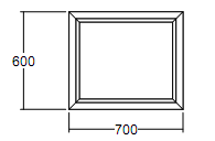 Окно глухое Veka WHS-60 600х700 с подрамником