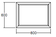 Окно глухое Veka WHS-60 600х800 с подрамником