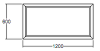 Окно глухое Veka Softline 600х1200 с подрамником