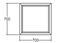 Окно глухое Veka WHS-60 700х700 с подрамником