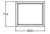 Окно глухое Veka WHS-60 700х800 с подрамником