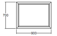 Окно глухое Veka WHS-60 700х900 с подрамником