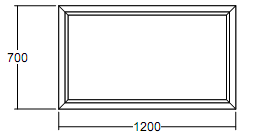 Окно глухое Veka WHS-60 700х1200 с подрамником