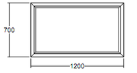 Окно глухое Veka Softline 700х1200 с подрамником