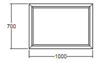 Окно глухое Veka WHS-60 700х1000 с подрамником