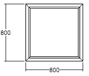 Окно глухое Veka WHS-60 800х800 с подрамником