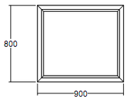 Окно глухое Veka WHS-60 800х900 с подрамником