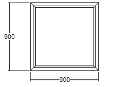 Окно глухое Veka WHS-60 900х900 с подрамником