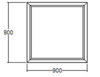 Окно глухое Veka WHS-60 900х900 с подрамником