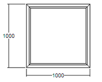 Окно глухое Veka WHS-60 1000х1000 с подрамником