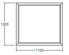 Окно глухое Veka WHS-60 1000х1100 с подрамником