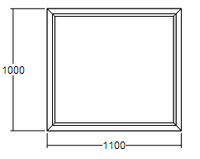 Окно глухое Veka WHS-60 1000х1100 с подрамником