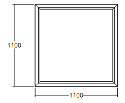 Окно глухое Veka WHS-60 1100х1100 с подрамником