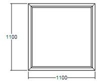 Окно глухое Veka WHS-60 1100х1100 с подрамником