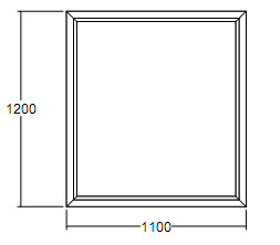 Окно глухое Veka WHS-60 1200х1100 с подрамником