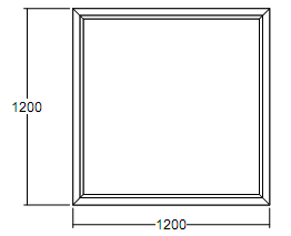 Окно глухое Veka WHS-60 1200х1200 с подрамником