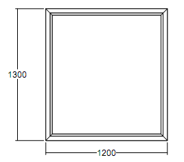 Окно глухое Veka WHS-60 1300х1200 с подрамником