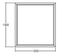 Окно глухое Veka WHS-60 1300х1200 с подрамником