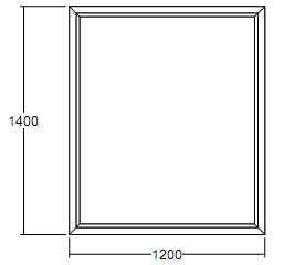 Окно глухое Veka WHS-60 1400х1200 с подрамником