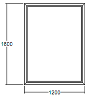 Окно глухое Veka WHS-60 1600х1200 с подрамником