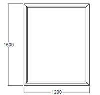 Окно глухое Veka WHS-60 1500х1200 с подрамником