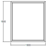 Окно глухое Veka WHS-60 1500х1300 с подрамником