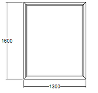 Окно глухое Veka WHS-60 1600х1300 с подрамником