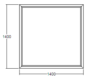 Окно глухое Veka WHS-60 1400х1400 с подрамником