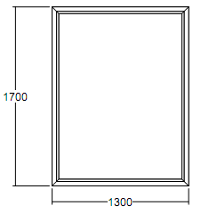 Окно глухое Veka WHS-60 1700х1300 с подрамником