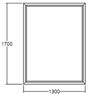 Окно глухое Veka WHS-60 1700х1300 с подрамником