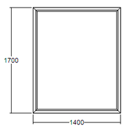 Окно глухое Veka WHS-60 1700х1400 с подрамником