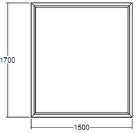 Окно глухое Veka WHS-60 1700х1500 с подрамником