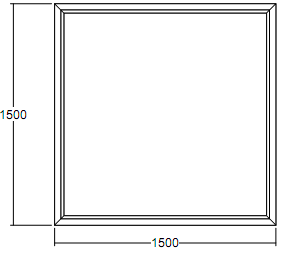 Окно глухое Veka WHS-60 1500х1500 с подрамником