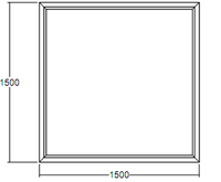 Окно глухое Veka WHS-60 1500х1500 с подрамником