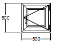 Окно Veka Softline-70 пластиковое 500х500