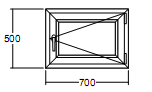 Окно Veka Softline-82 пластиковое 500х700