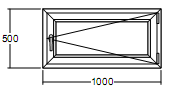 Окно Veka Softline-70 пластиковое 500х1000