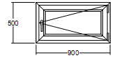 Окно Veka Softline-70 пластиковое 500х900